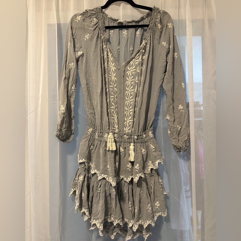 LoveShackFancy Dress Floral Embroidered Dress Small - Picture 2 of 9